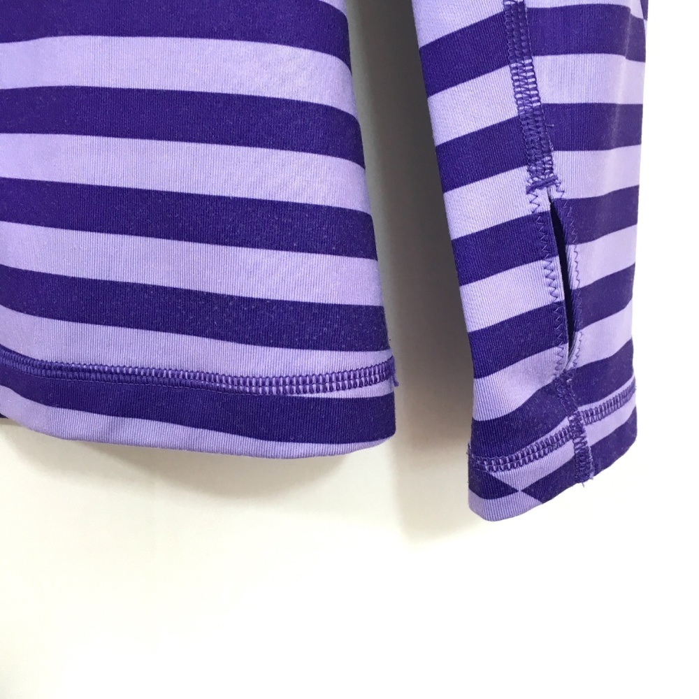 Nike Dry Fit Fitted Striped Long Sleeve Top Sz M - Picture 5 of 7